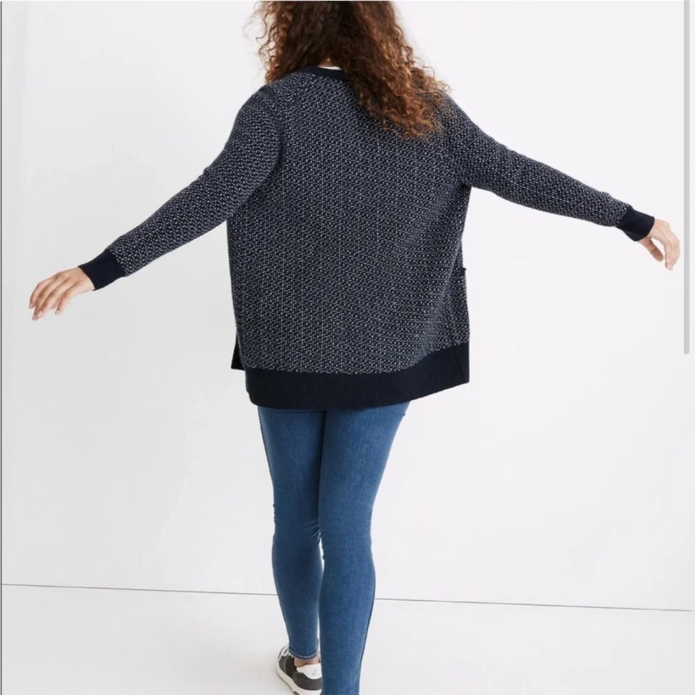 Madwell Bird's Eye Maysfield Cardigan Sweater in Coziest Yarn